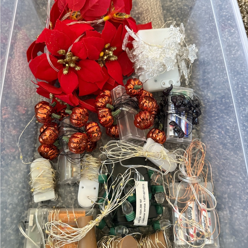 Bulk Lot 60+ Year Round Holiday Decor 14 Pier 1 Light Sets 50+ Mixed Candles